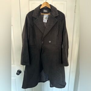 HEARTS & ROSES LONDON Black Double-Breasted Pocket Coat